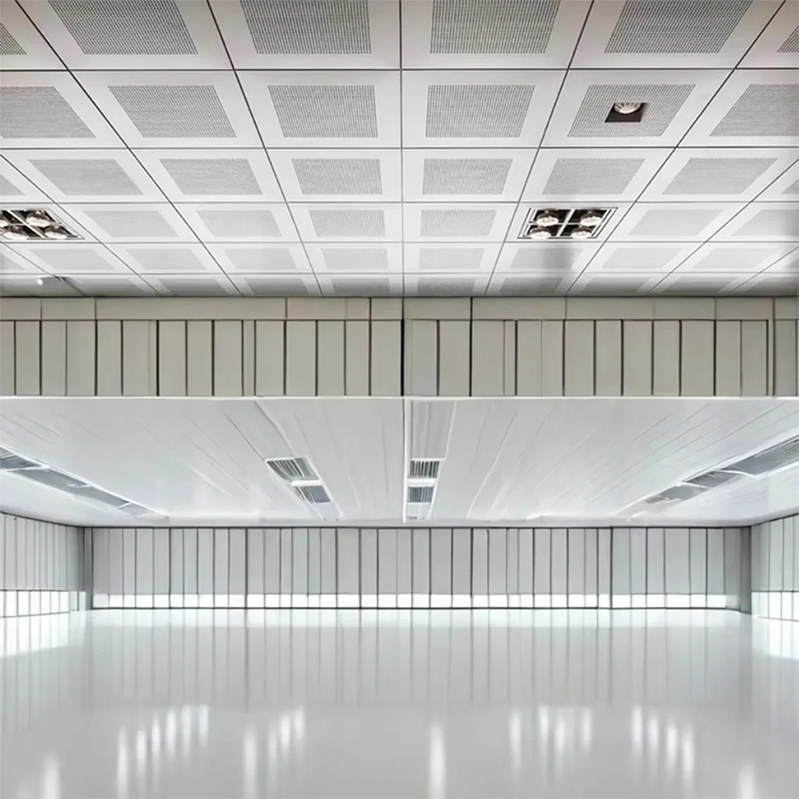 Sleek Acoustic Aluminum Metal Ceiling Panel Soundproof Aluminium Ceiling Covering Ceiling Decoration Acoustic Panel
