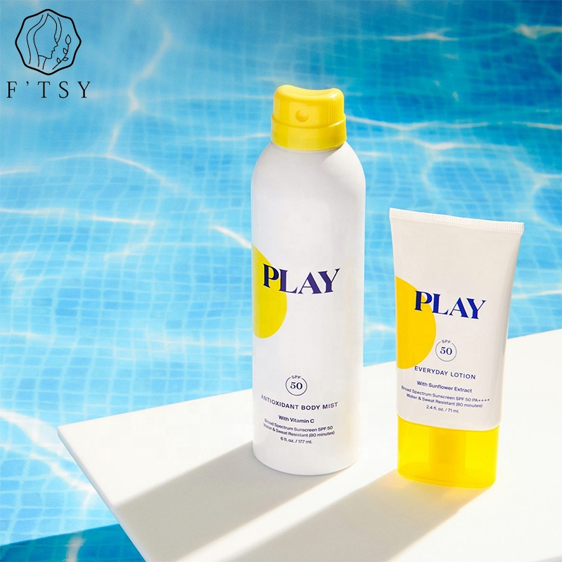 Wholesale Oil Free Sun Screen Cream SPF 50 Private Label Organic Facial Whitening UV Sunblock Cream Korean Sunscreen SPF 50