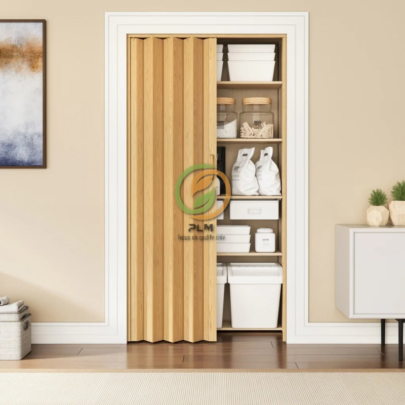 PVC Folding Door for Partition (PVC Material in Wooden Textured) II Clifton Karachi - Pakistan