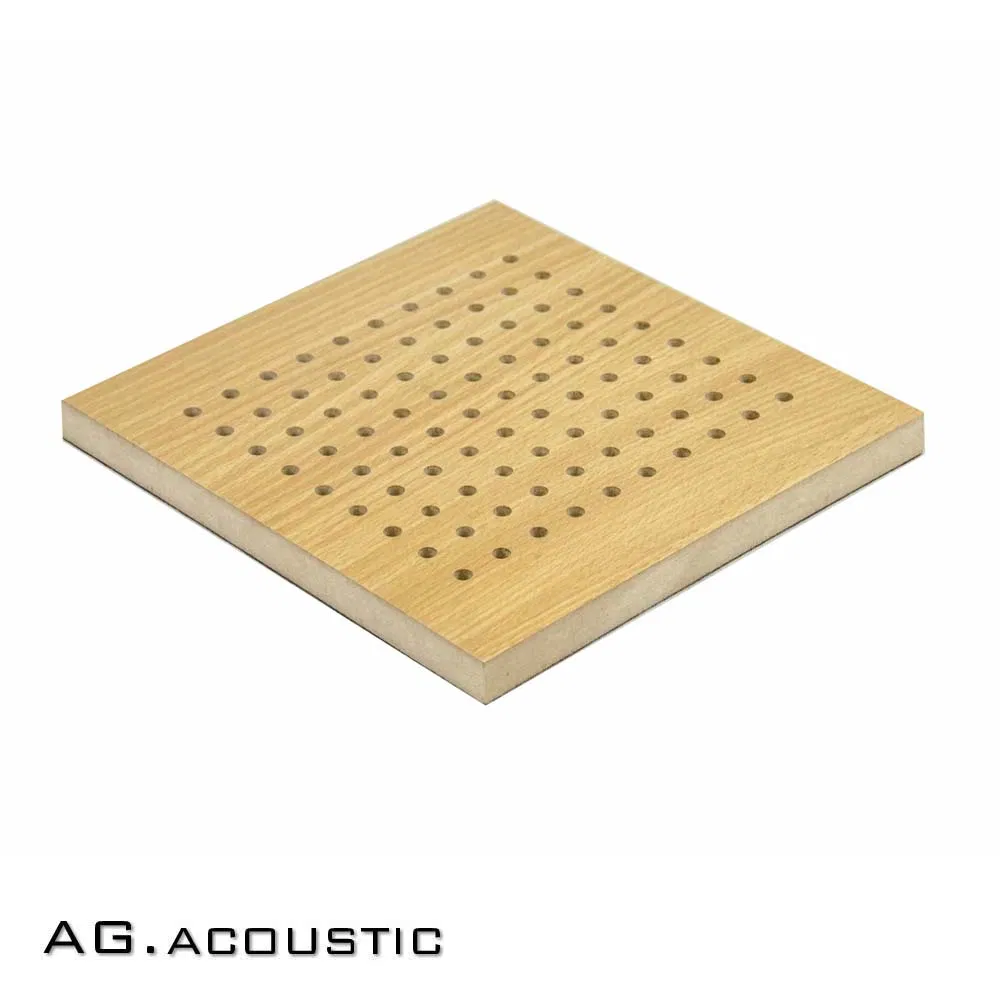 AG. Acoustic Eco Friendly Product Soundproofing Wood Veneer Perforated Ceiling Panel Price