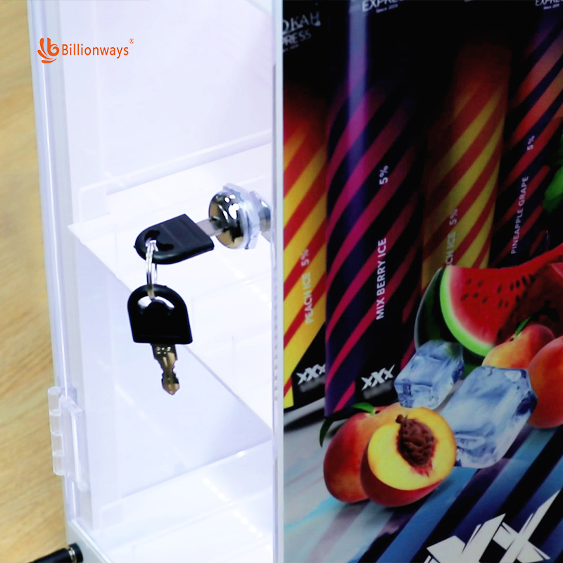 Elegant Smoke Acrylic Display Stand for Cigarettes - Custom Countertop Rack