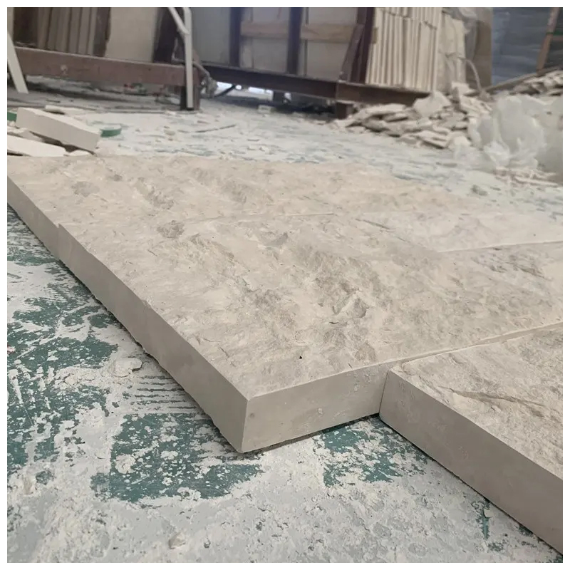 Natural Split White Limestone Interior and Exterior Wall Cladding Tiles