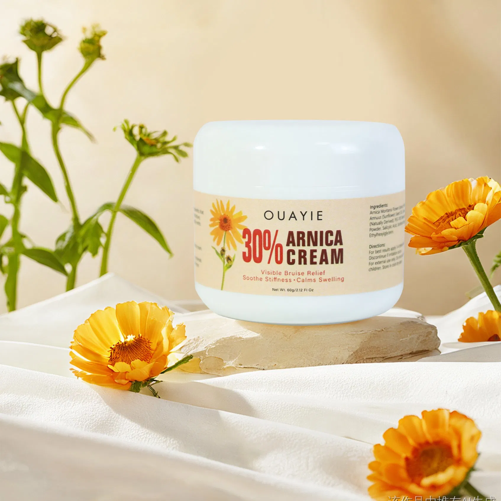 Beauty Cosmetics Soothing Moisturizing Bruise Relief Mountain Gold Car Flowers Cream