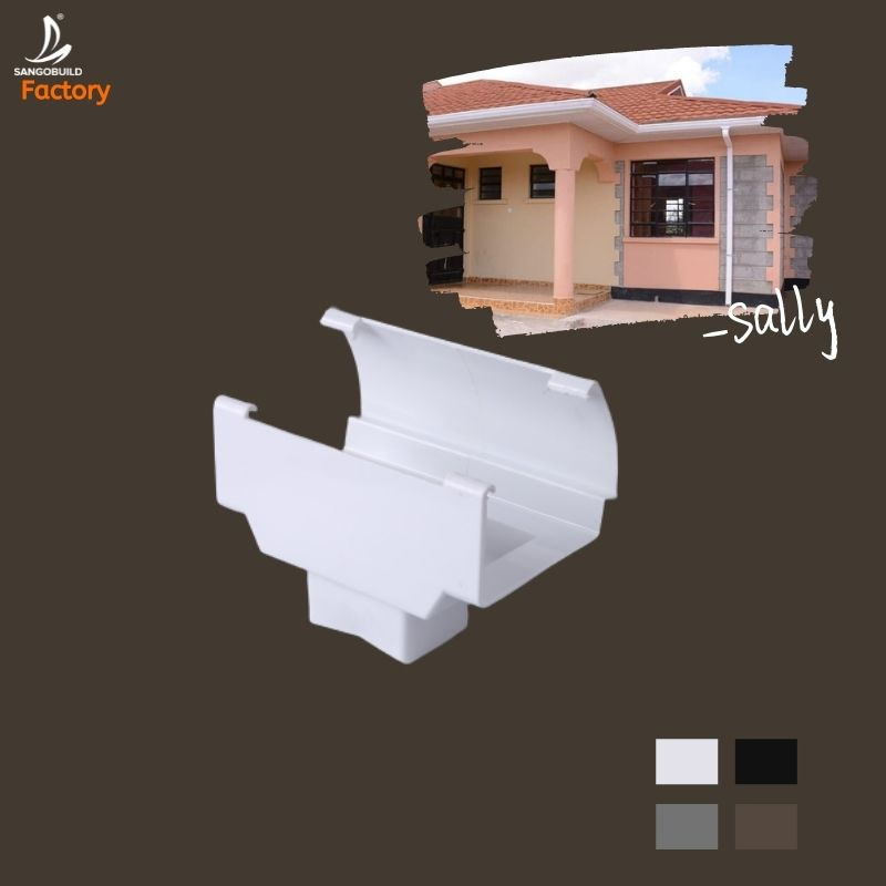 China Manufacture 100% Raw Building Material Roof Gutter PVC Gutters for Rain Water Collection