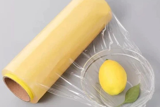 Food Grade Transparent Roll Form Printed Moisture Proof Soft PVC Cling Film