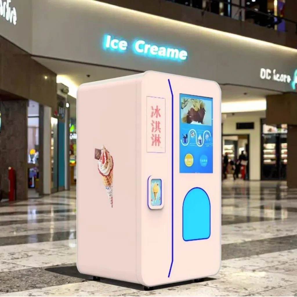 Heavy Duty 27 Inch Touch Screen Soft Ice Cream Vending Machine for Business