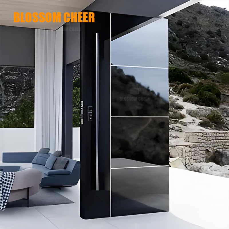 Modern Wrought Iron Decorative Pivot Steel Security Metal Gate Design Entrance Door