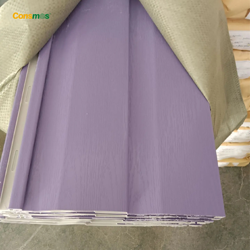 Consmos Wholesale Durable Lightweight PVC Plastic Ceiling Panel False Ceiling Soffit Panel