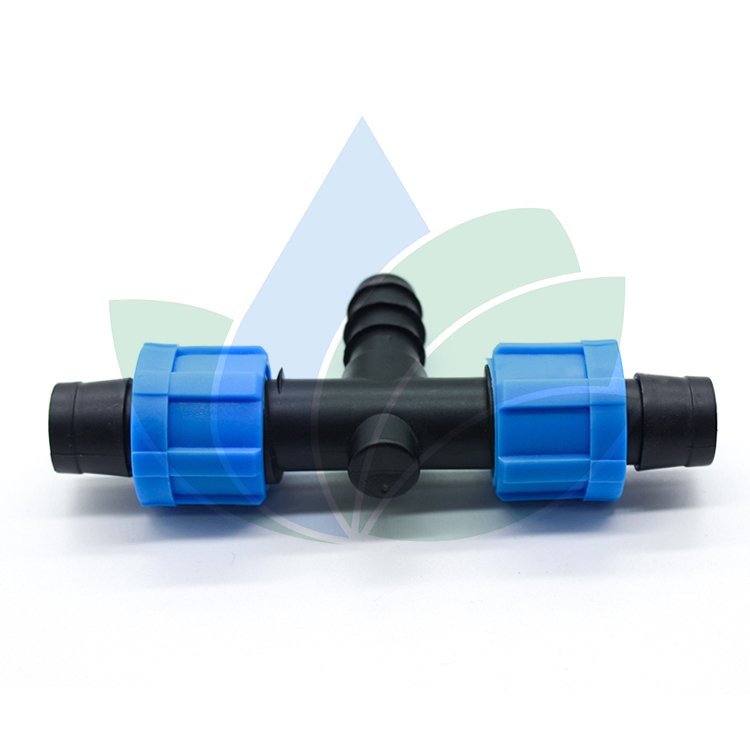 Irrigation Plastic One Barb Tape Fittings Tee for Drip Tape