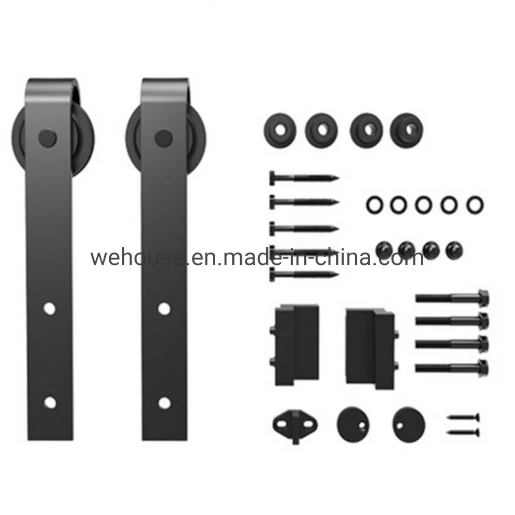 Hot Sale Wooden Barn Door Design Simple Bedroom Door Sliding Garage Door Hardware Rail Slide