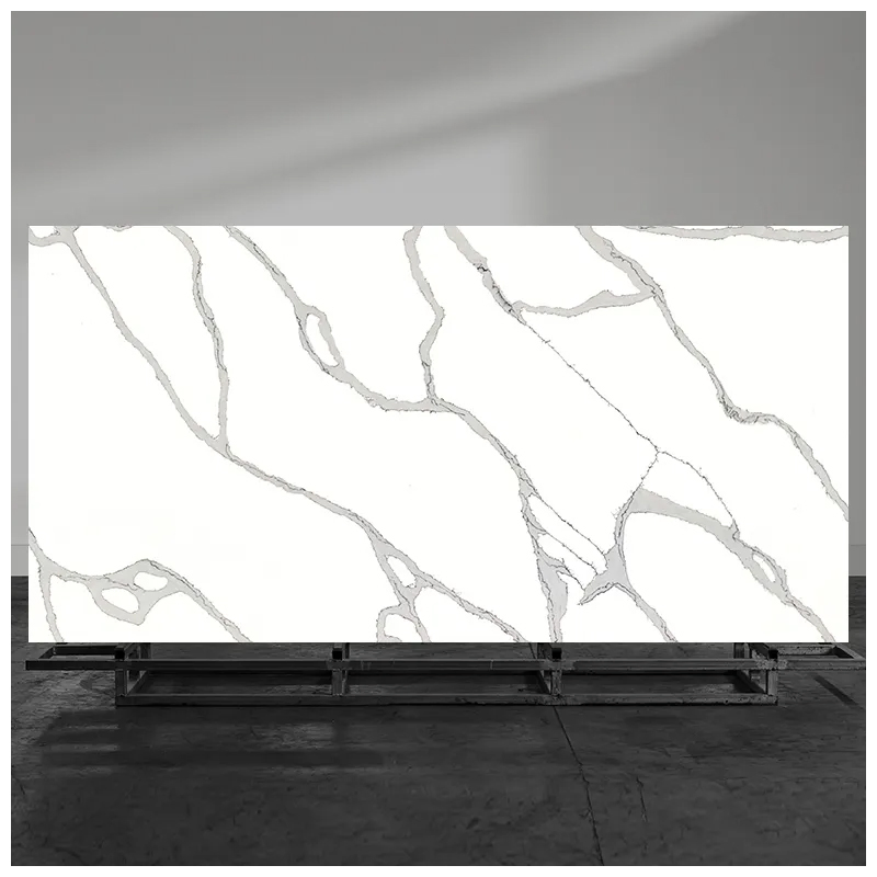 Artificial Calacatta Classique Quartz Slabs for Waterfall Countertops