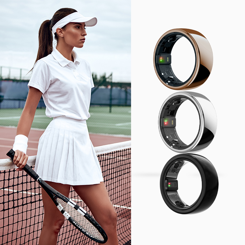 Smart Ring Fitness Tracker Health Heart Rate Temperature, Sleep, Exercise Monitoring, Compatible with Ios and Android