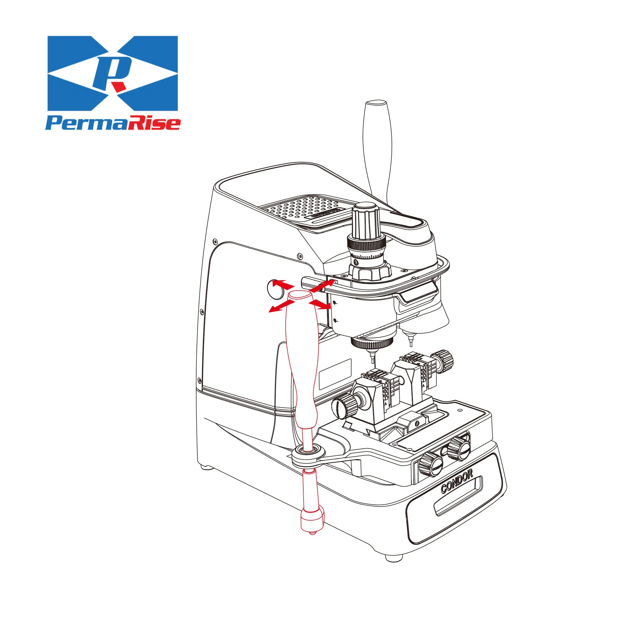 High Quality XP-002 Key Duplicate Machine, Manual Key Cutting Machine for Laser, Dimple and Flat Keys