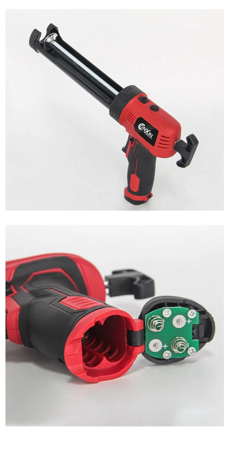 300ml Silicone Rubber Red Electric Glue Gun with One Charger and One Lithium Battery (European standard)