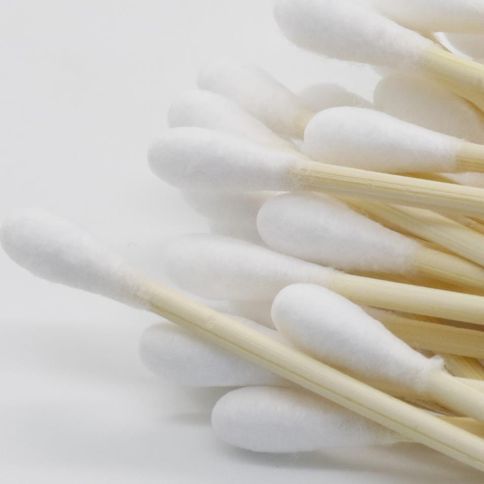 100% Raw Cotton 100PCS Custom Industrial Medical Cotton Buds Swab Wooden Stick