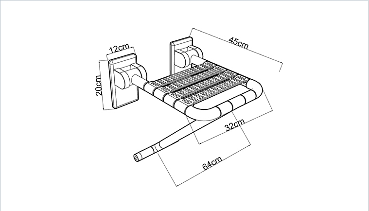 Bathroom Foldable Shower Chair Shower Seat for Elderly