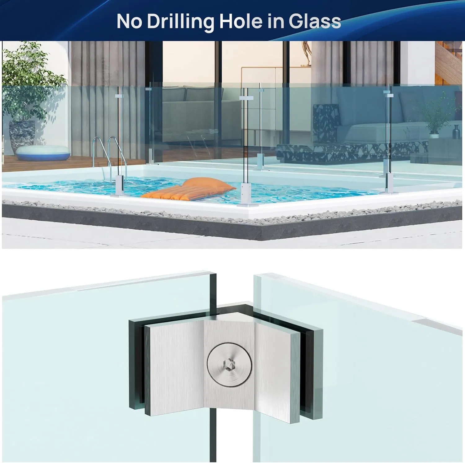 Stainless Steel 304 Bracket for Glass Balustrade Railing Pool Fence