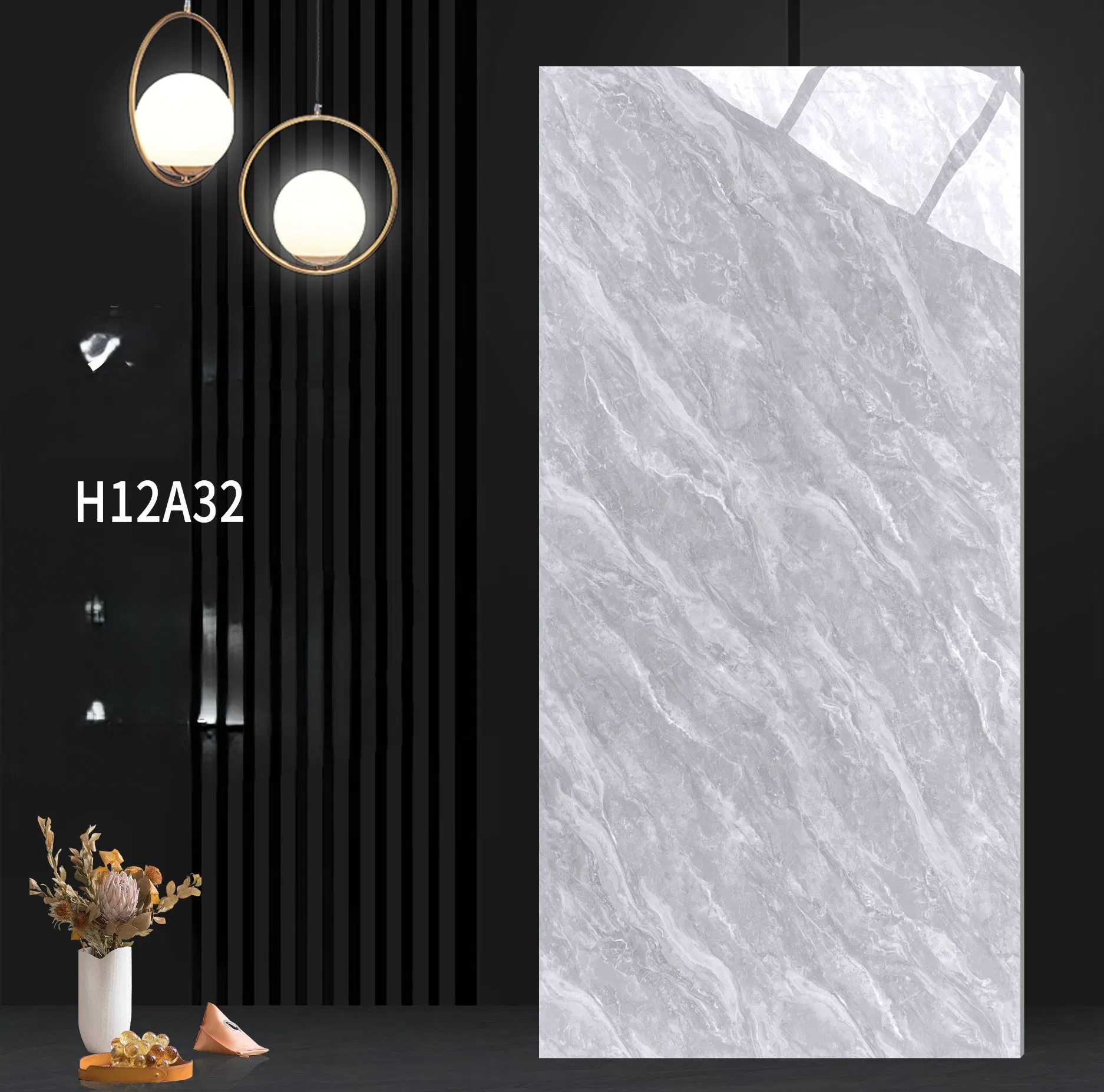 Grey Marble Porcelain Tiles 600*600mm Flooring Wall Tiles Promotion Anti-Slip for Landing