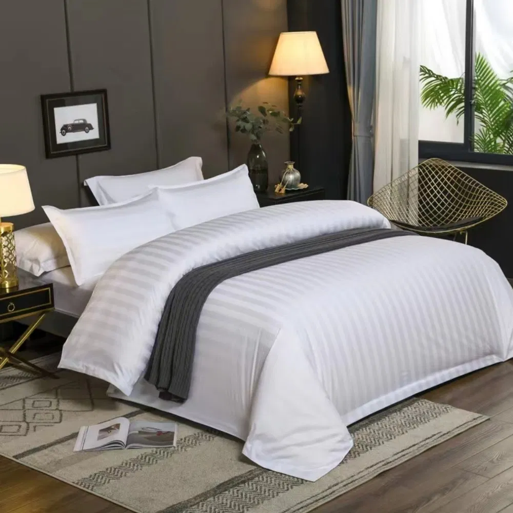 Nantong Home Textile Comforter China-Luxury-Bed-Sheets Hotel Satin Duvet Satin Bedding Set