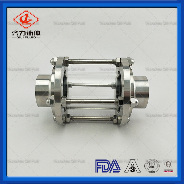 304 316L High Quality Sanitary Stainless Steel Liquid Level Tank Sight Glass Cross Sight Glass Bls Glass Columns Sight