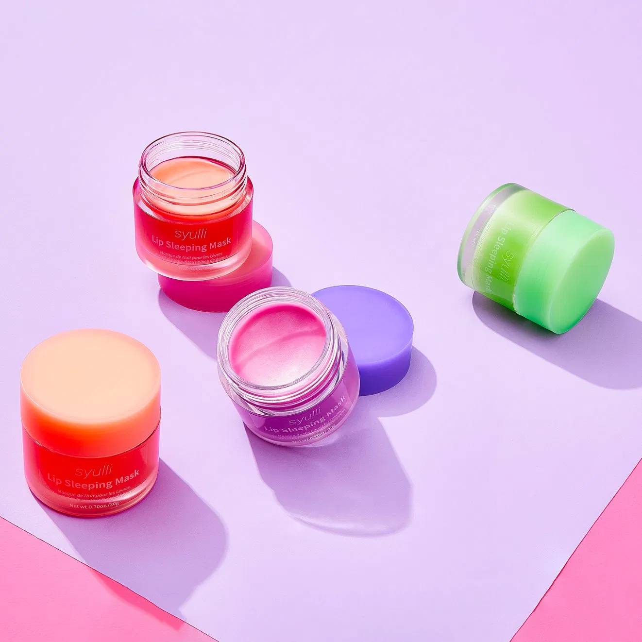 Hot Selling Wholesale Collagen Jelly Sleeping Mask Moisturizing Natural Pink Lip Balm