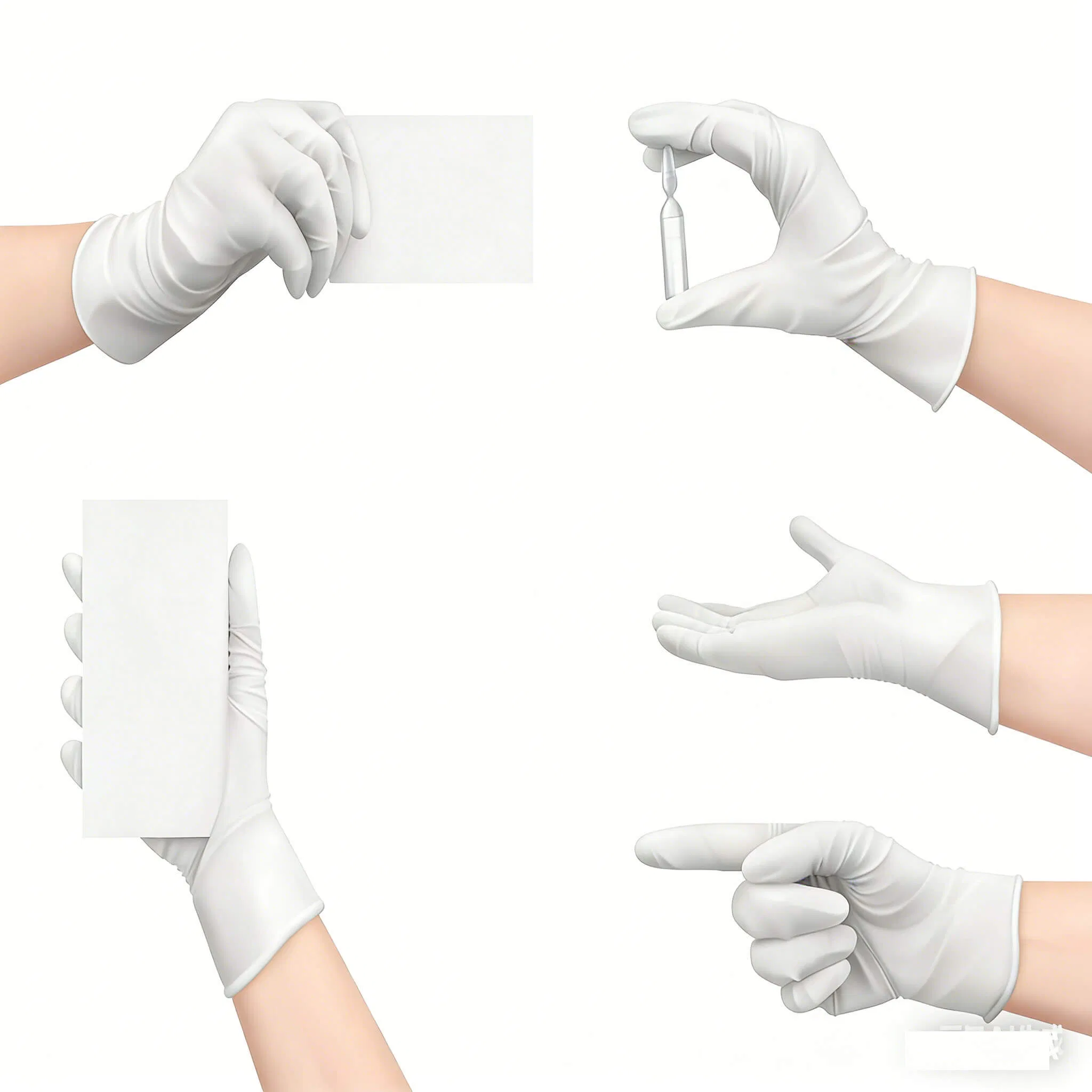 Testured Disposable Powder-Free Home Care Latex Gloves for Elderly Care Wound Dressing