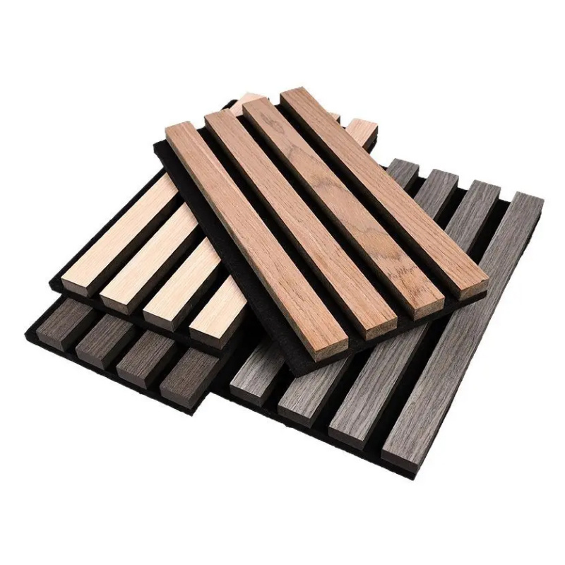 Modern Sound Absorption Proofing Wooden New Design Wood Slat Polyester Fiber Wall Panel
