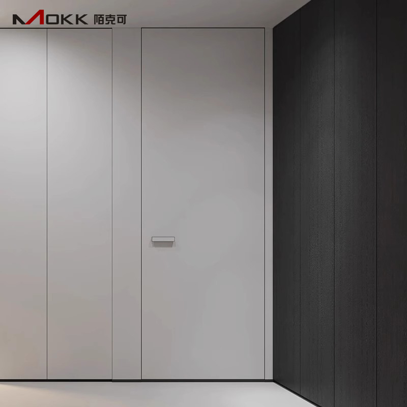 Interior Frameless Invisible Door Wooden Hidden Room Doors for Houses with Lock Aluminum Alloy Doors, Interior Doors, Aluminum-Wood Doors, Hidden Doors