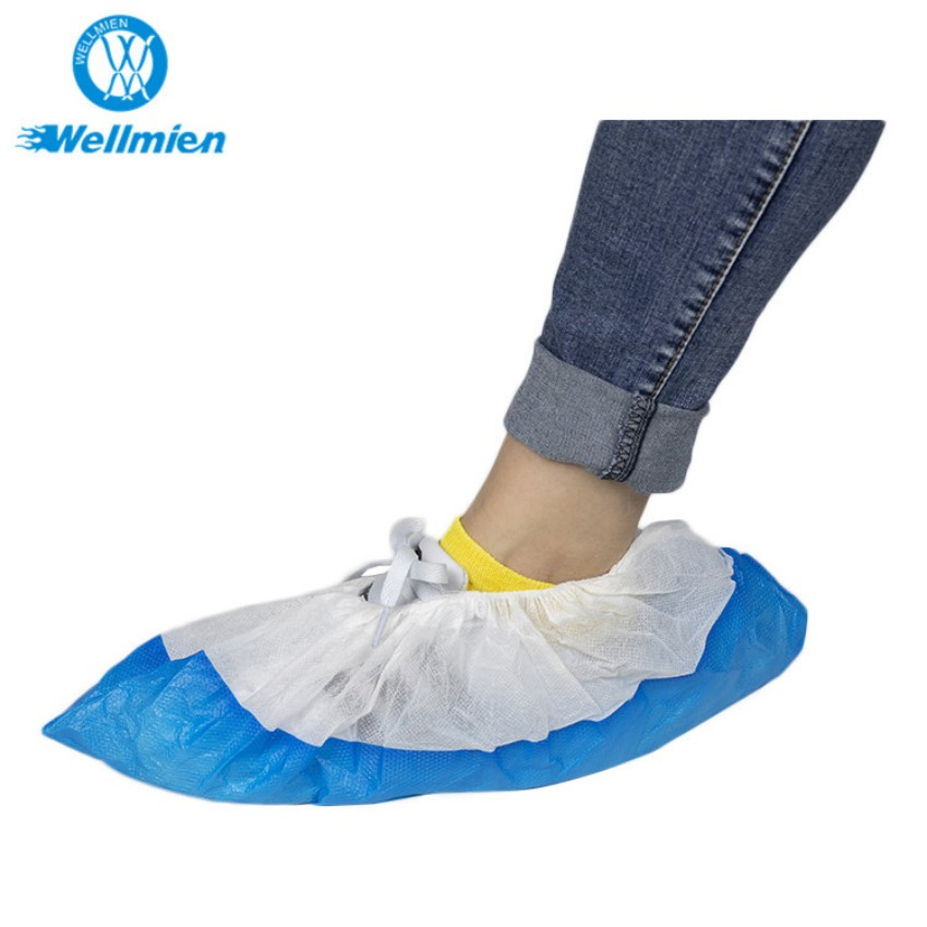 Disposable Industrial-Grade PP+CPE Overshoes Waterproof Non-Slip Protective Shoe Covers
