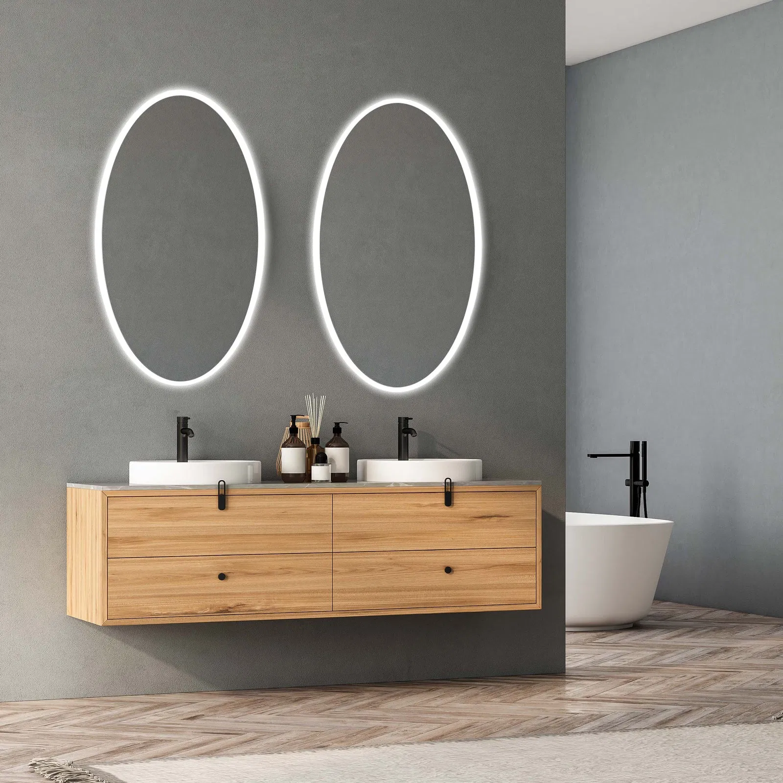 CE/UL Approved LED Mirror Wall Mounted Frame Framless Backlit Bathroom Mirror