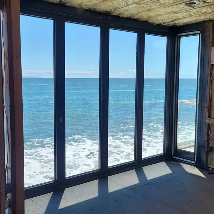 Aluminum Frame Accordion Door Tempered Glass Folding Door Factory