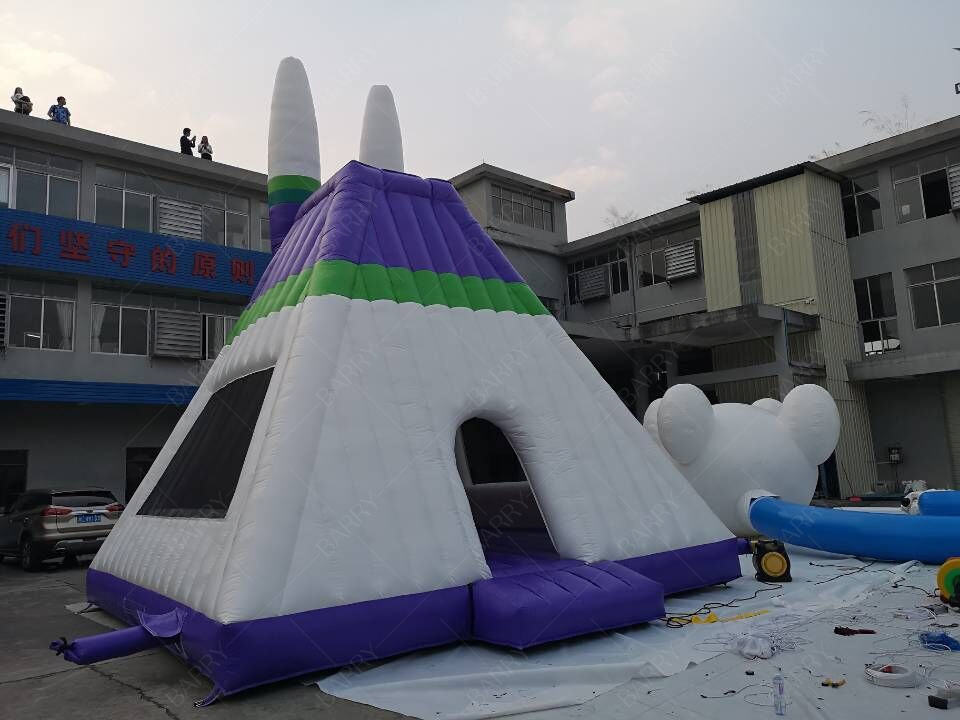 2025 Hot Sale Fox Without Wizard Bounce Jump Inflatable LED Light for Event Decoration