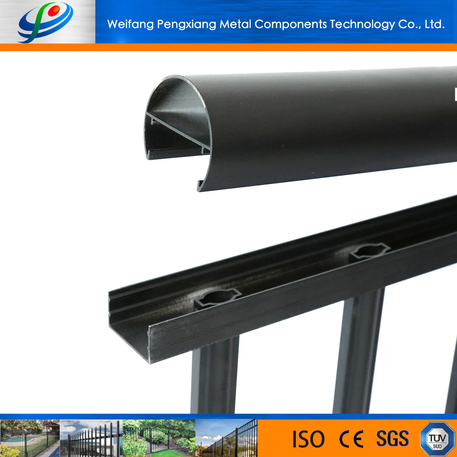 Powder Coated Railway Garden Security Fencing