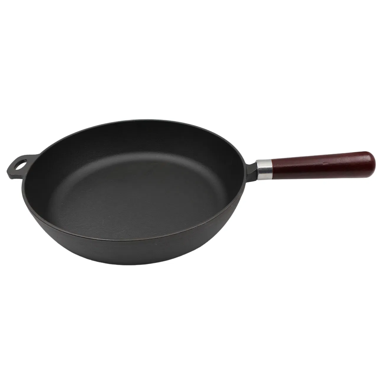 Чугунная сковорода-гриль с деревянной ручкой