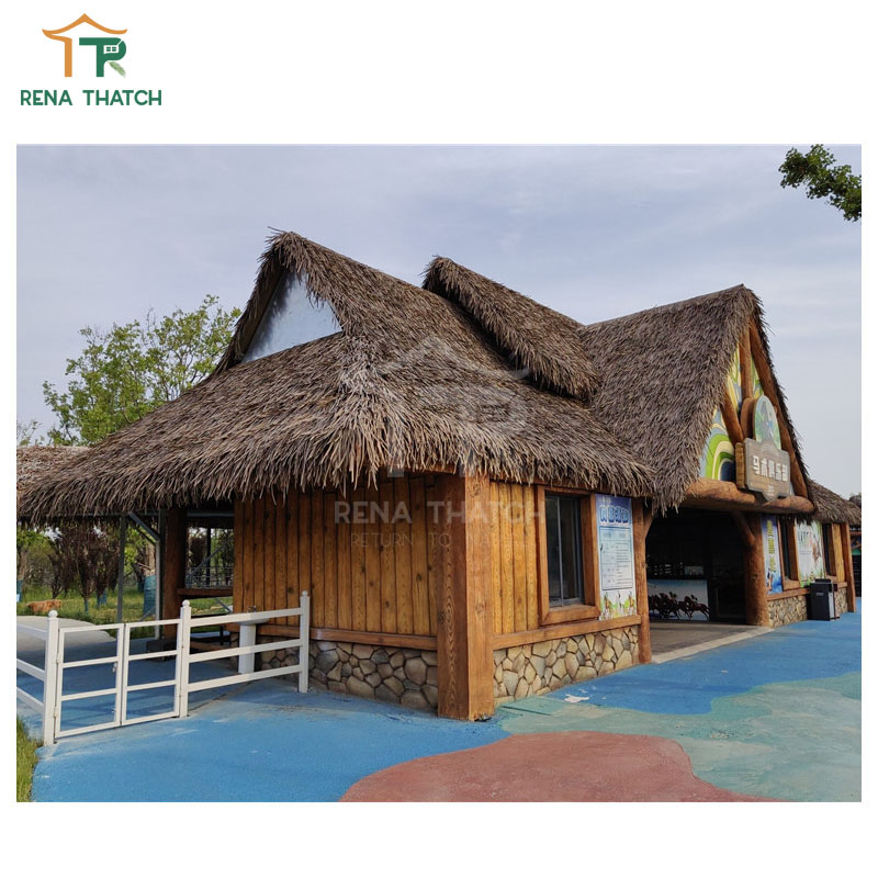 Popular Plastic Thatches Roofs Palapa Synthetic Thatches Roof for Homes House Hut