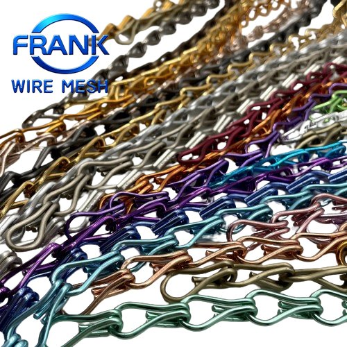 Custom Design Aluminum Double Hook Chain Fly Curtain Mesh for Room Decoration