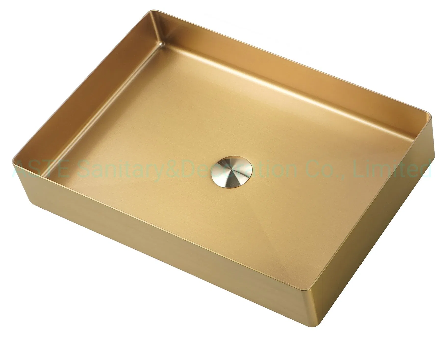 55× 38cm Handcrafted Handmade Top Mount Bathroom Rest Room Stainless Steel PVD Finish Wash Basin Hbm5538