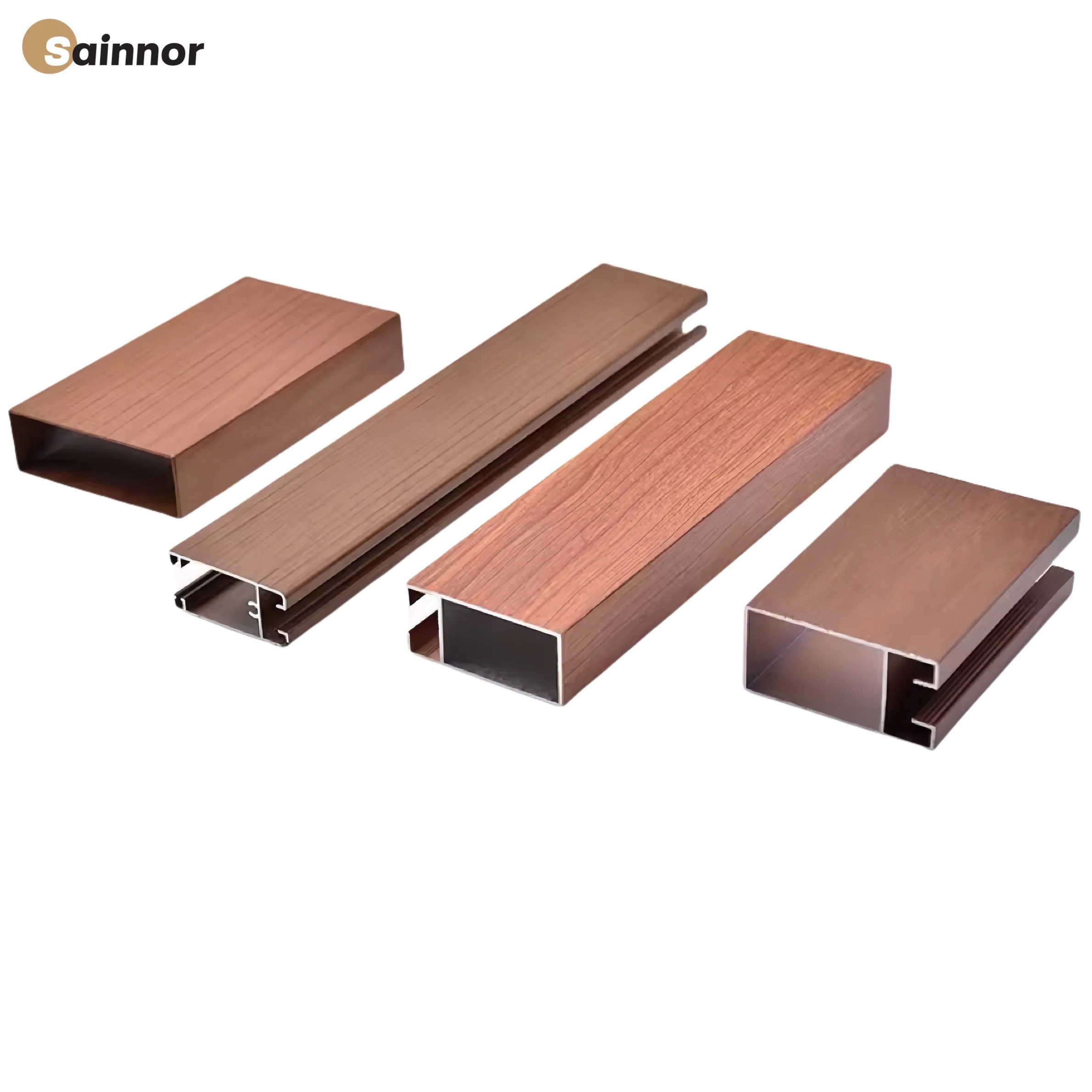 Durable Wood Grain Aluminum Profiles with Custom Powder Coating