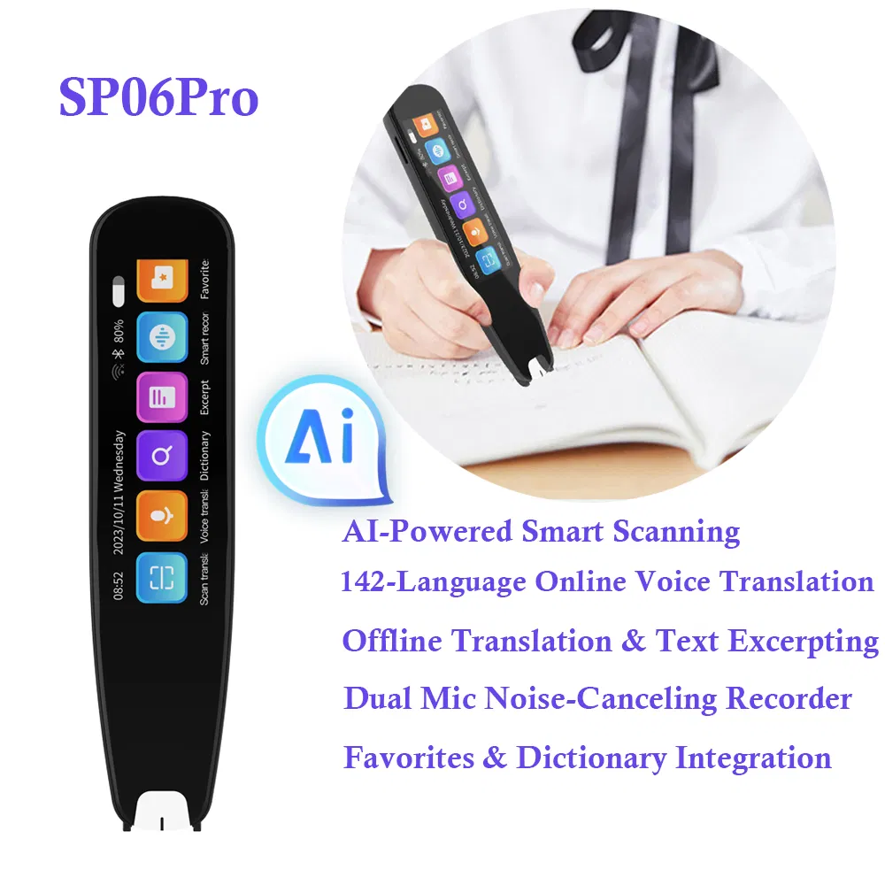 New design China manufacture digital voice translate online scanner with dual MiC voice cancellation high accuracy SP06Pro