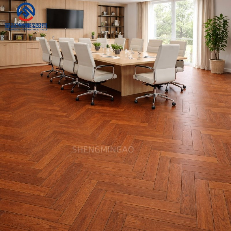 Engineered Wood Flooring European Oak Parquet Design Wooden Floor for Boutique Hotel and Residential Decoration