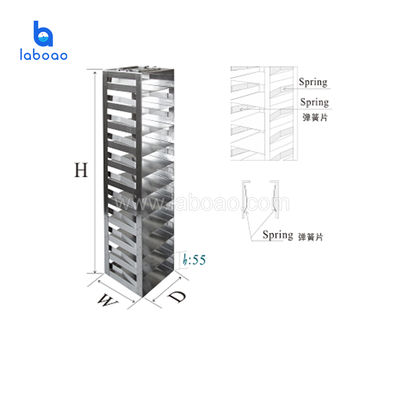 with Spring Clip Store 2 Inch Test Tube Box Horizontal Refrigerator Freezer Rack