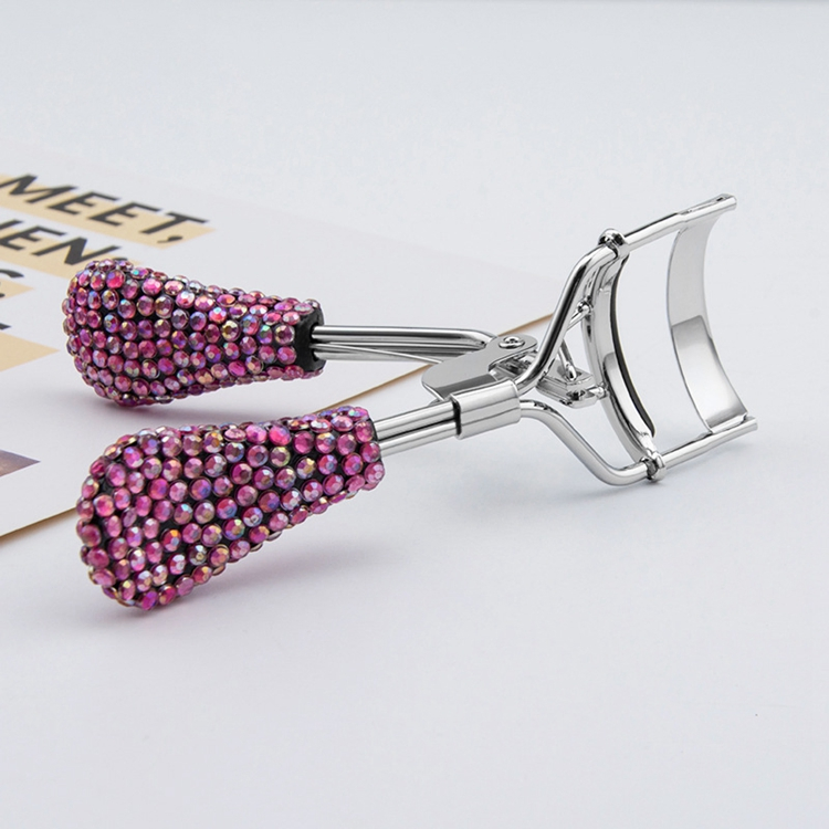 Holographic Glass Crystal Ab Rhinestone Lash Curler Diamond Bling Eyelash Curler