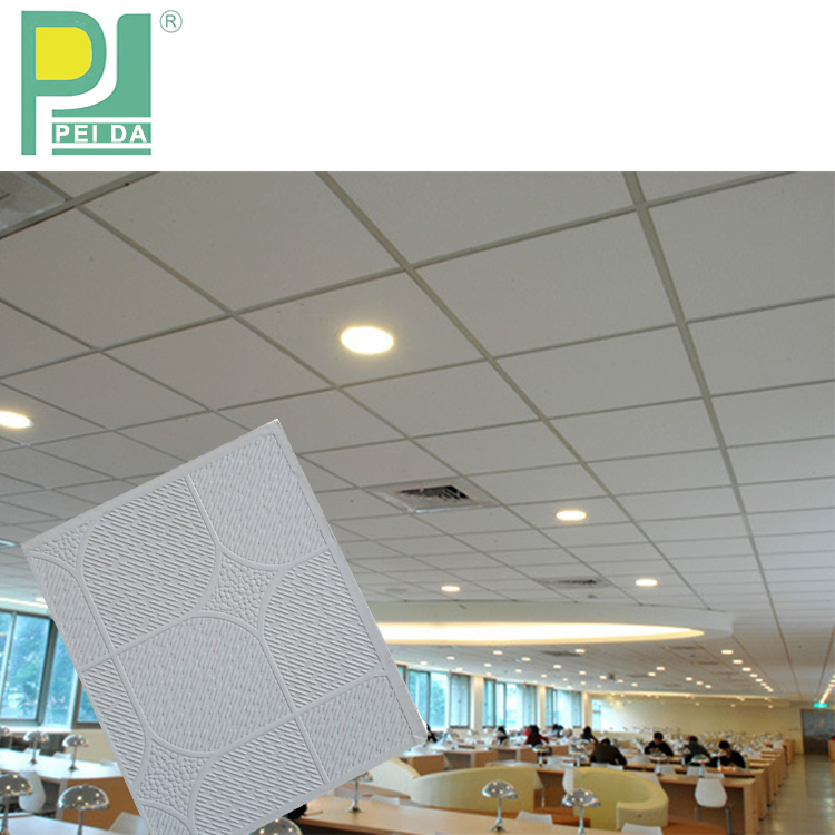 Home Decoration Ceiling Designs Gypsum Board PVC Gypsum Board 595mm