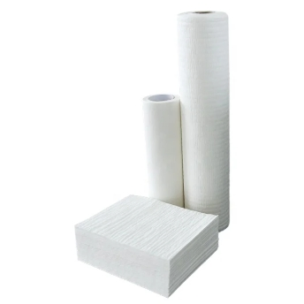 Medical/Kitchen Scrim Reinforced Paper Rolls Used in Wet/Dry Free of Fluorescent Agents