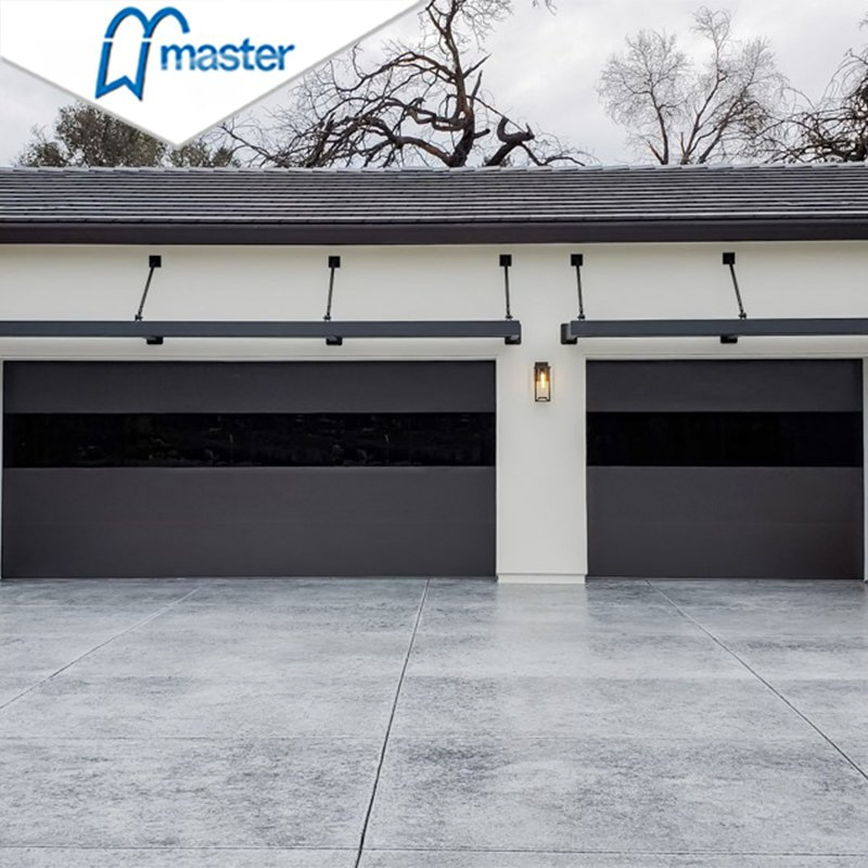 Frameless Glass Aluminum Garage Door with Insulation