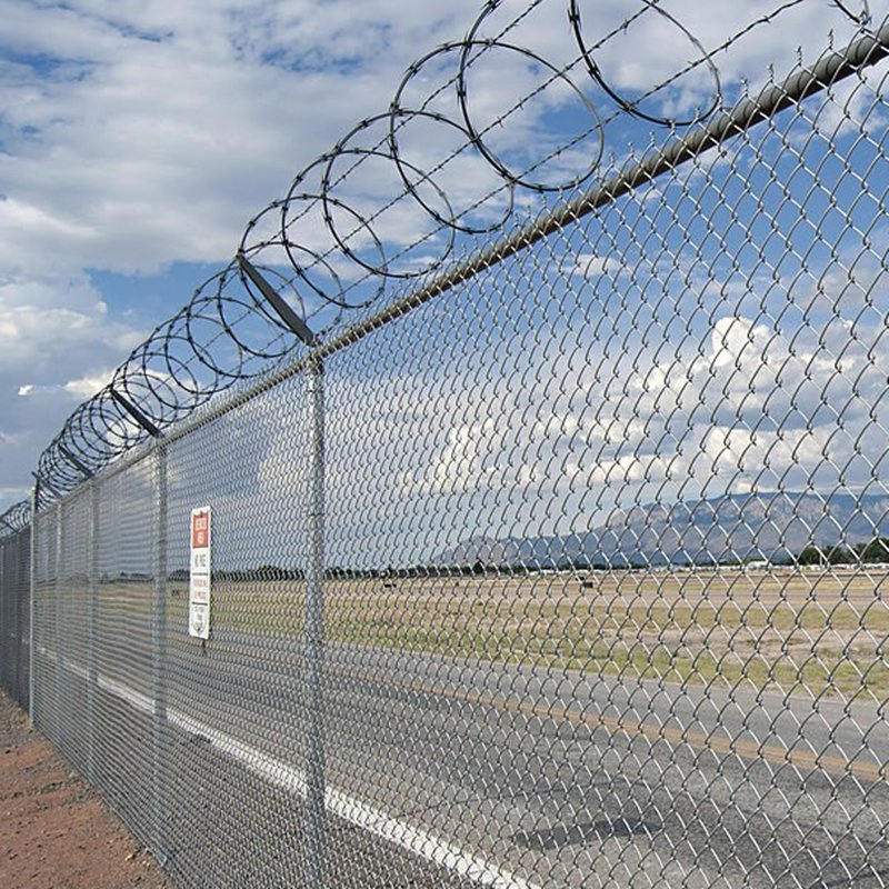 Chain Link Airport Fence Panel Steel Airport Security Perimeter Fencing Manufacturers