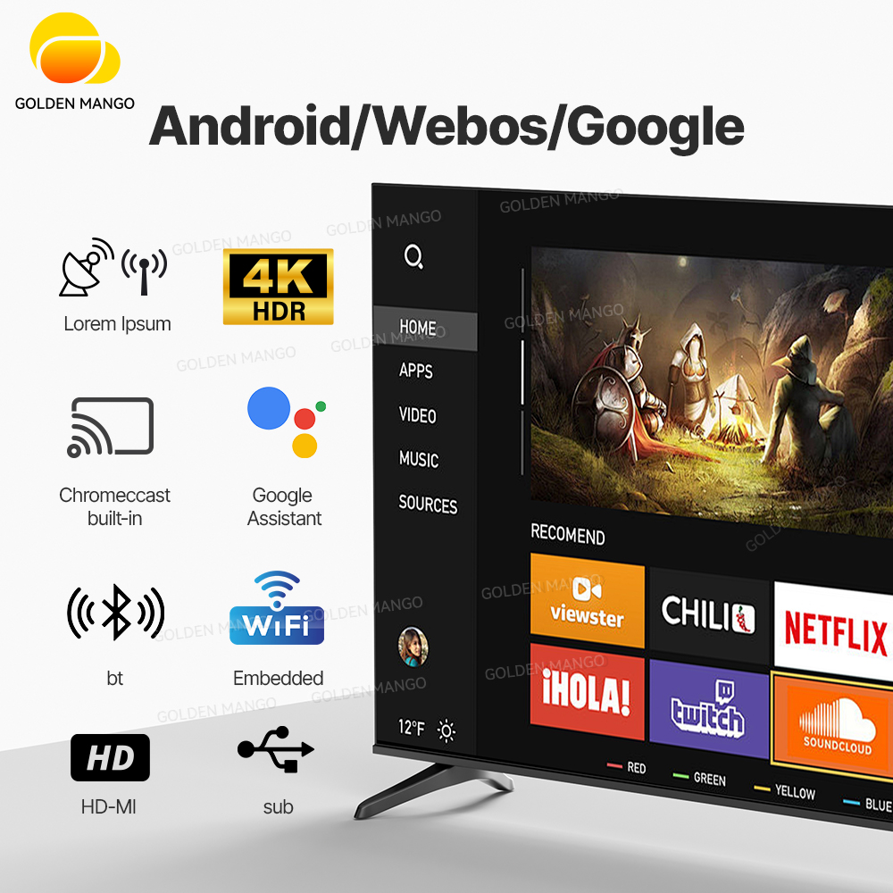 Телевизор Smart TV 75-110 дюймов 4K Android закаленное стекло