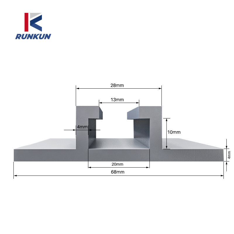 High Quality 6063 T5 Aluminum Extrusion Rail Sign Fixing Channel Aluminum Profile