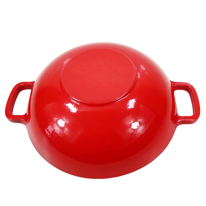 Чугунный вок с эмалью 30 см