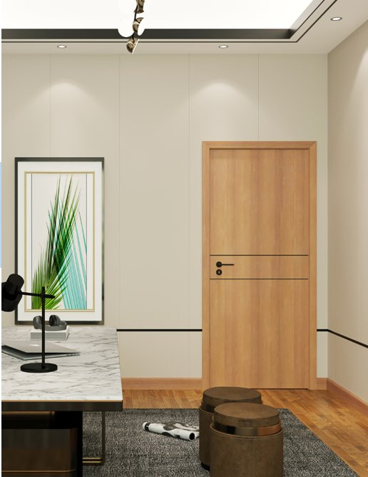 All-Weather Film-Coated WPC Door for Interior Use in All Climates